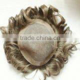 Hair Supplier Cheap Indian Remy Virgin Human Hair Natural Swiss Lace Toupee for Men Quality Choice thumbnail-6