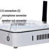 INTEL NM10 + D2550 Very Small Desktop Computer, 4 USB Port Mini PC Computer for Internet Cafe, 150M WIFI Optional Desktop PC