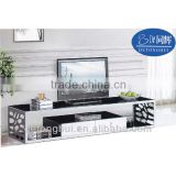 fancy design glass top tv stand TV-818#