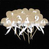 Personalized Monogram Burlap Numbers Seating Charts thumbnail-1