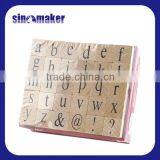 Custom DIY Symbols Alphabet Rubber Wood Stamp Set for Kids Education thumbnail-1