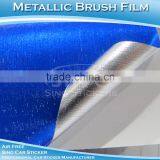 SINO 5FTx65FT Air FREE Top Quality Metallic Brush Blue Auto Vinyl Sticker thumbnail-1