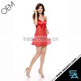 Stunning Sexy Halter Bow Trimmed Women Sleep Wear thumbnail-6