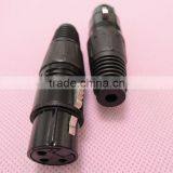 Microphone Black Female Audio Stereo System Connector Adapter