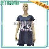 Women's Flared Bottom Hip Long Blouse Cap Sleeves Designs for Plus Size Women thumbnail-3