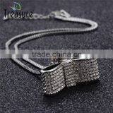 Foreign Trade Big-name Fashion Jewelry Temperament Full of Diamond Alloy Necklace Silver Necklace Wholesale European and America thumbnail-4