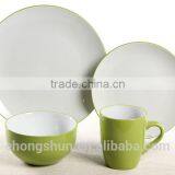 Stoneware color glazed dinner set for house use