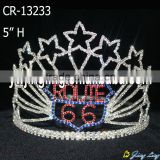 custom patriotic star tiara route66 pageant crown