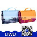 Manufacturer three-in-one fleece picnic blanket/folding picnic blanket/plastic picnic mat