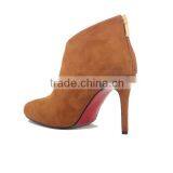 Ladies Suede Leather Fashion Boots Brown Leather Boots for Women thumbnail-6