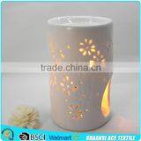 2015 Ceramic Material White Color Flower Hole Unglazed Ceramic Oil Burner thumbnail-2