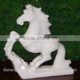 Mini White Marble Horse Couple Statue DSF-HS29 thumbnail-2