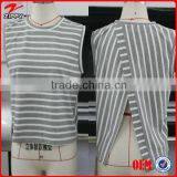 2016 Women Clothing, Designer Clothing Manufacturers in China, Private Label Women Knitted Sleeveless Stripe Top With Split Back thumbnail-6