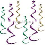 Multi Color Swirls Hanging Ceiling Decorations for Birthday Party Baby Shower 12pcs thumbnail-1