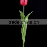 61 cm PVC Real Touch Tulip Spray With 3 Leaves Artificial Flower thumbnail-1