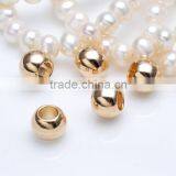 Wholesale Round Shape Metal Brass Jewelry Accessory Bead for Necklace Bracelet thumbnail-1