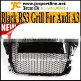 Glossy Black Front Radiator Grill Genuine Sportback RS3 Front Grille For Audi A3 S3 8P SFG 08~12