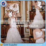 Wholesale Ball Gown Water Wave Heavy Beading Sexy Sweetheart Neckline Ruched & Layered Tulle Wedding Dress