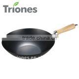 28cm Carbon Steel Non-stick Wok With Wooden Handle Amc Cookware Price