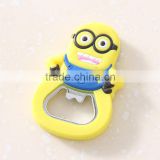 Different cartoon charaters logo printed soft PVC custom pvc beer opener