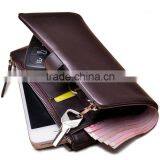 2015 New Design Men's Genuine Leather Key Case Money Holder Keychain Key Case Chain