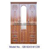 3 Doors Wooden Wardrobe With Mirror, Modern Design of Wardrobe Furniture for Bedroom, MDF Bedroom Set thumbnail-1