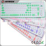 USB 103 Keys Color Silicone Rubber Keyboard,round Keycaps Computer Keyboard---JK103B