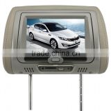 7" inch Car Headrest DVD Player With USB/SD/MMC and IR Transmitter and Support GPS Function