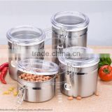 household Stainless steel spice Storage Jar food canister set