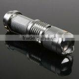 CREE Q5 LED Flashlight Torch 7W 300LM Adjustable Zoomable Lamp