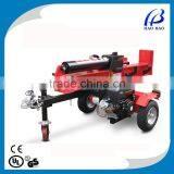High Quality HAOBAO LS100P Horizontal and Vertical Gasoline Engine 50 Ton Hydraulic Log Splitter With Ram, Front Wheel With Lift thumbnail-2