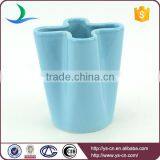 YSb40160-02 4 Pcs Unique Shape Ceramic Bathroom Set Blue,bathroom Set thumbnail-5