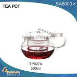 TP027A(500ML),clear Heat Resistant Glass Teapot thumbnail-1