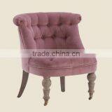 British Retro Design Button Tufted Upholstery Sofa Chair, Replica Furniture Living Room Armless Single Sofa thumbnail-1