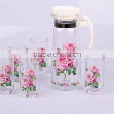 Wholesale Glass 7pcs Water Set With Heat Transfer Printing thumbnail-4