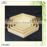 Unique Polygon Pine Wood Breakfast Serving Tray thumbnail-2