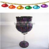 Elegant Ornate Mosaic Votive Candlestick Colored Purple Vintage Wedding Souvenir China thumbnail-4