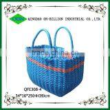 Hand Woven pp Tube Plastic Shopping Hand Basket thumbnail-3