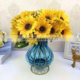 wrought iron flower glass and metal vases factory wholesale home decorative crafts antique