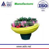 Hot fashion round yellow flower garden decorative plastic plant pots