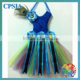 wholesale peacock bow holder with feather flower fashion bow holder