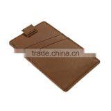 New Design Full Grain Leather Slim Pull Tab Leather Credit Card Holder With RFID Blocking thumbnail-4