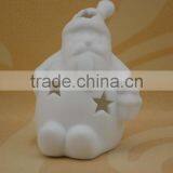 High White Porcelain Christmas Figurine With LED Light for Decoration thumbnail-1