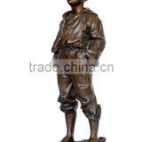 Arrogant Standing Boy Metal Garden Art Sculpture thumbnail-1