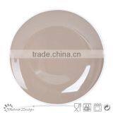 Ceramic Embossed Plate New Design Solid Colour Minimalism Style