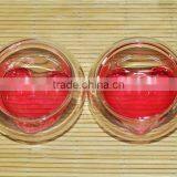 2oz Heart-shaped Double Wall Glass Cup thumbnail-1