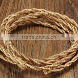 Electrical Wire Fabric Weaving Cable Colorful 2 Cord Textile Braided Wire thumbnail-3