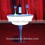 Battery Rechargeable LED Plastic Rotating Round Production Table With Legs Metal thumbnail-3