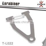 Flat Stainless Steel Carabiner Clear Letter V Keychains Wholesale thumbnail-1