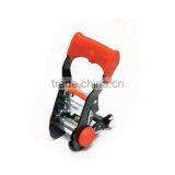 1" RATCHET BUCKLE IN ZINC & ELECTRIC BLACK PLATE / WITH STREAMLINE SHAP AND PLASTIC GRIP thumbnail-1